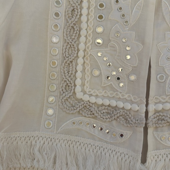 Fringe mirror jacket.  White.  New with tags - Picture 3 of 8